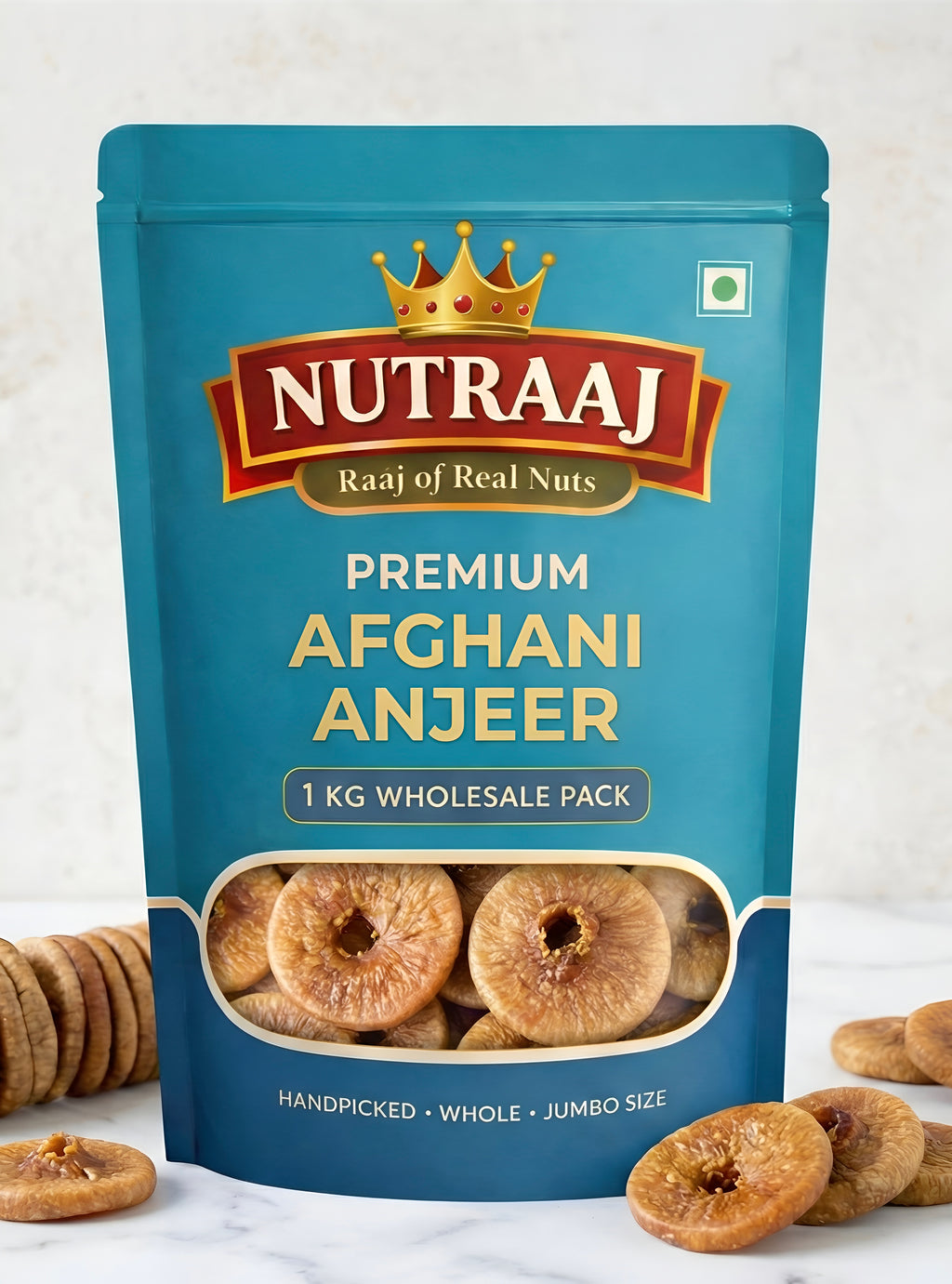 NUTRAAJ Premium Dried Figs (Anjeer) – 1 KG Value Pack | Wholesale Price