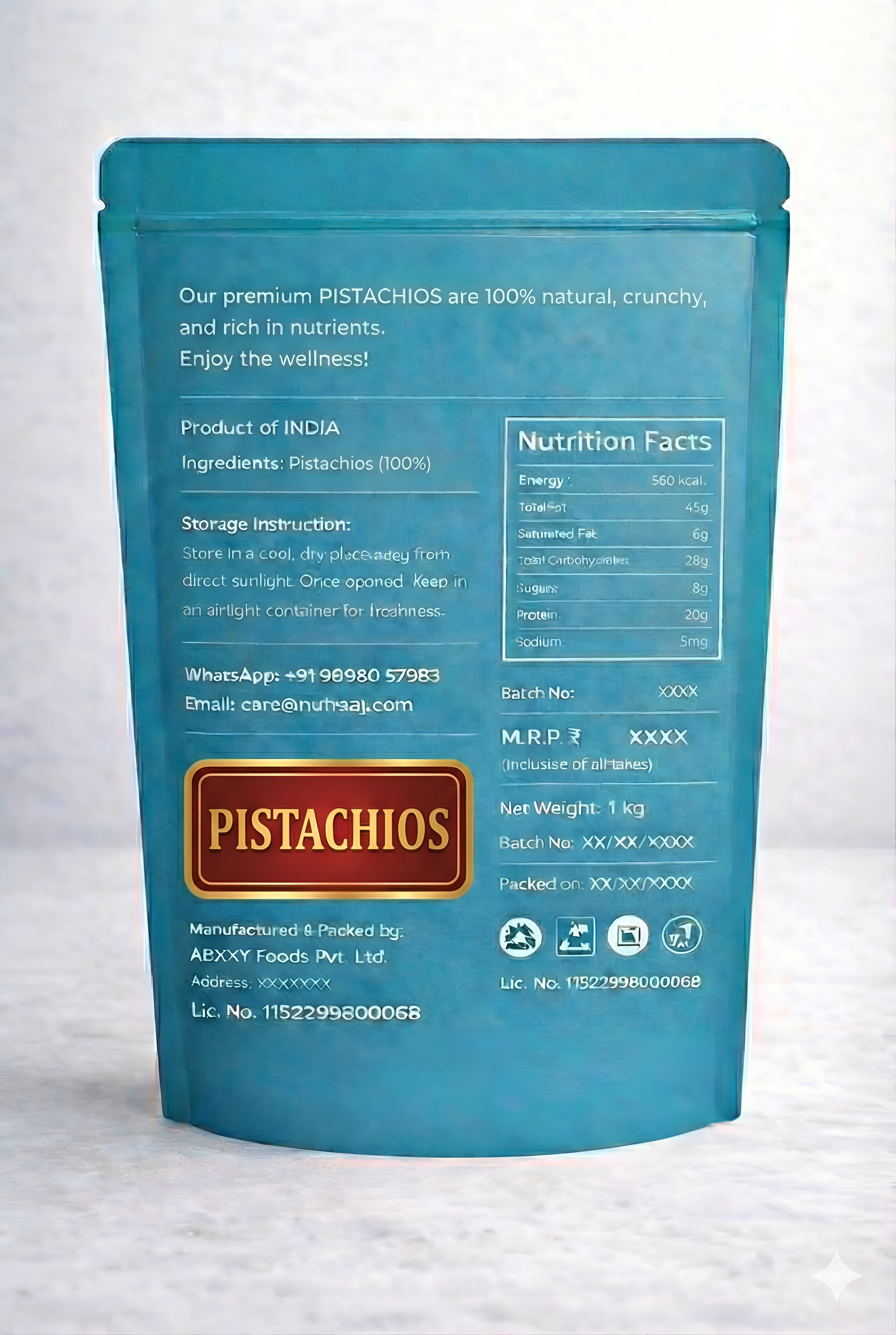 NUTRAAJ Premium Pistachios – 1 KG | Pista at Wholesale Price